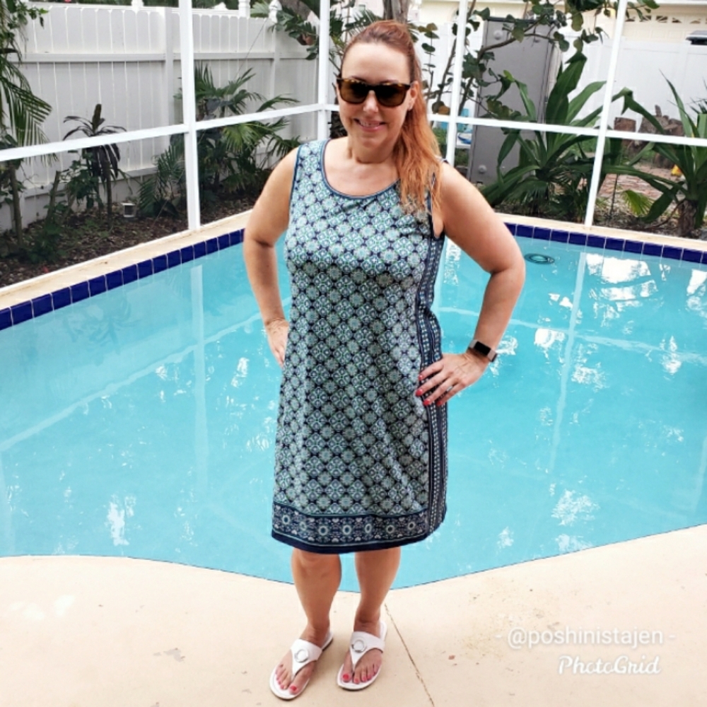NWT Max Studio Print Shift Dress size Med